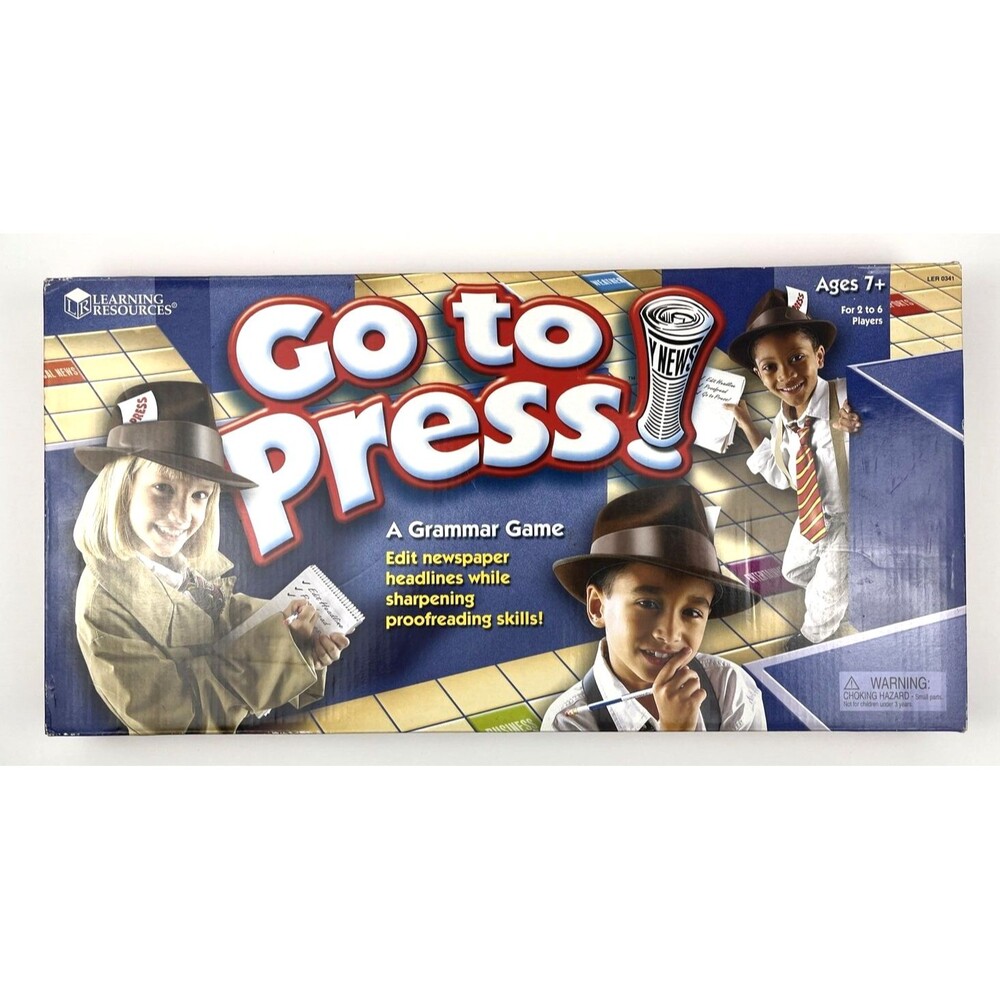 Learning Resources GO TO PRESS Grammar Game *Never Played Quality* Homeschool